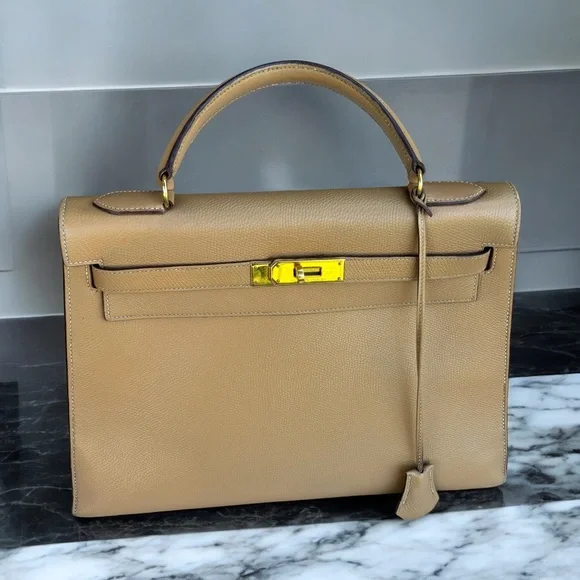 1988’ Vintage Hermes Kelly 32 Epsom Sellier Birkin Bag - Picture 11 of 12